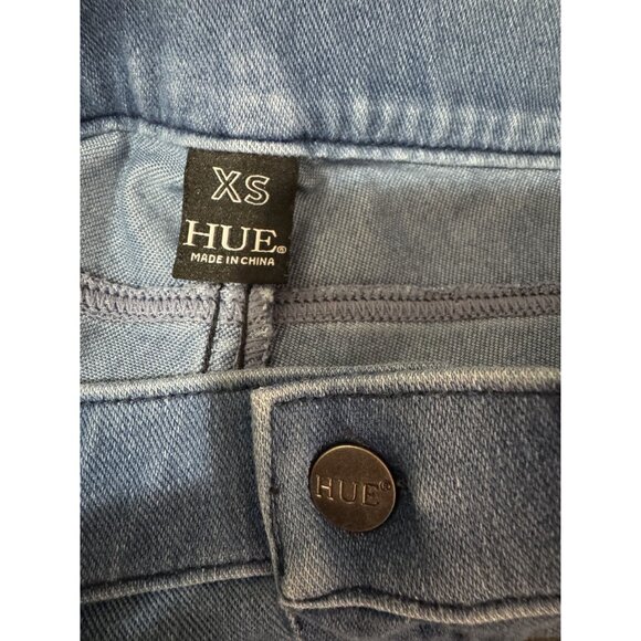 Hue Womens Blue Ultra Soft  Stretch Mock Front Button Fly Denim Leggings Size XS - Picture 8 of 9